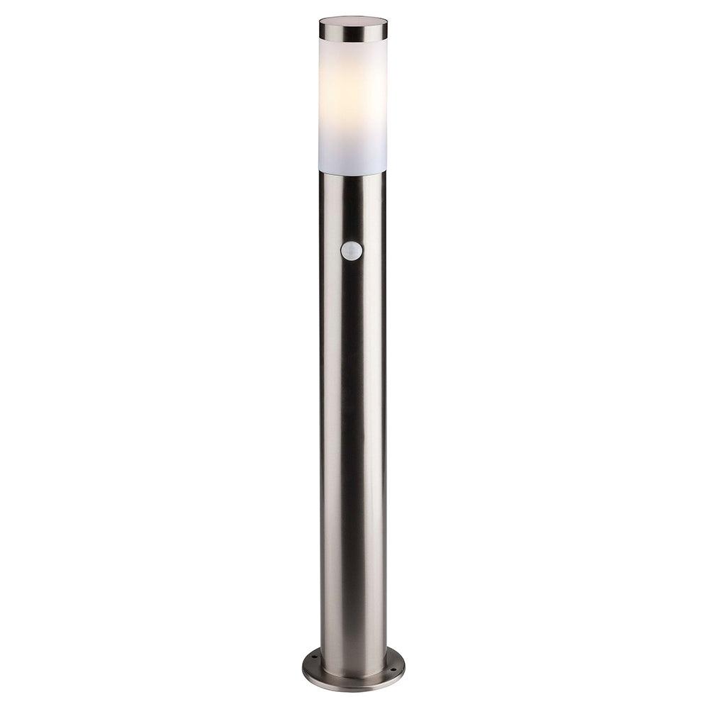 Brilliant 1 Light 20W Chorus Floor Lamp with Motion Detector - Stainless Steel | 43699/82 from DID Electrical - guaranteed Irish, guaranteed quality service. (6977599668412)