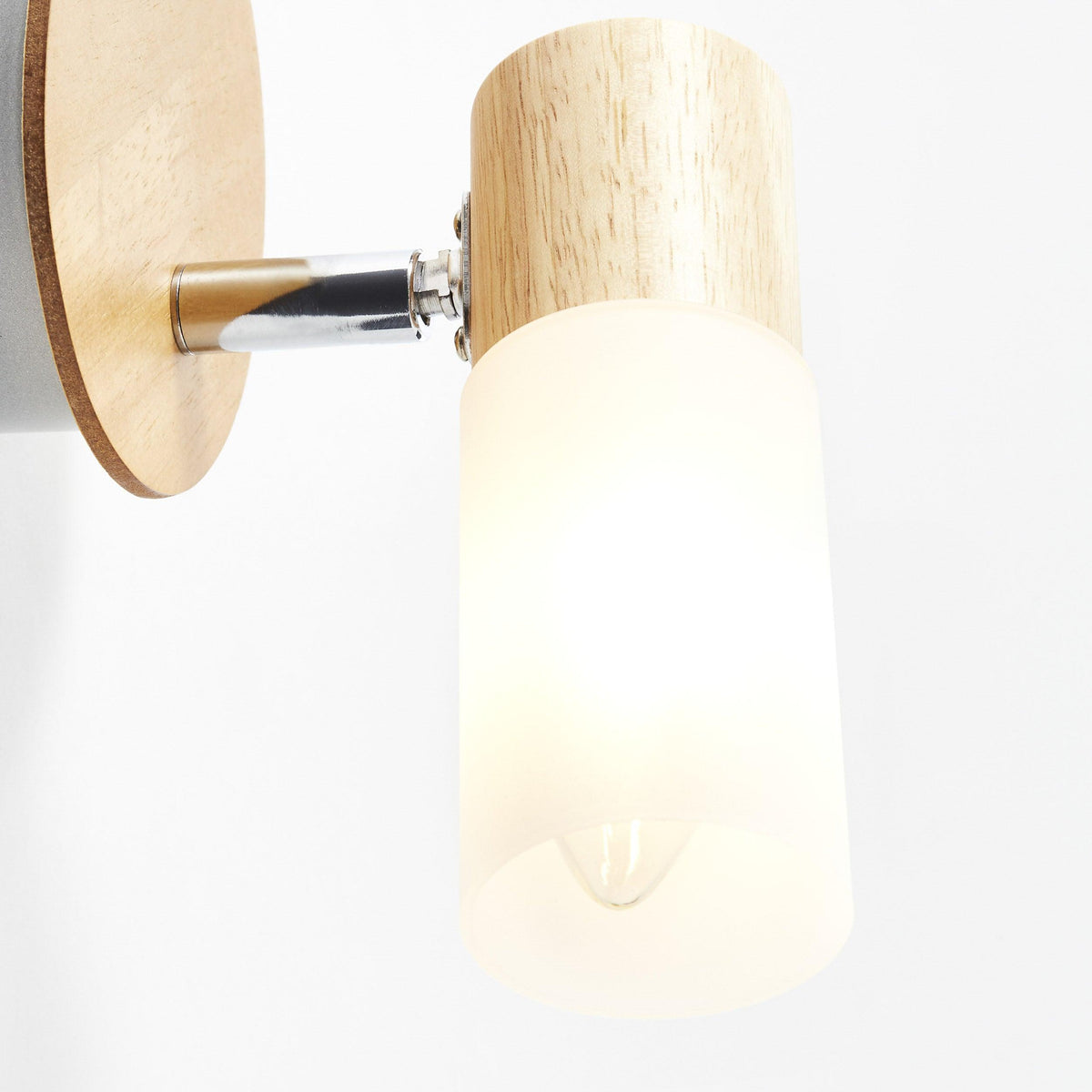 Brilliant 1 Light 3.5W Babsan Wall Spotlight - Wood Light &amp; White | 51410/50 from DID Electrical - guaranteed Irish, guaranteed quality service. (6977595670716)