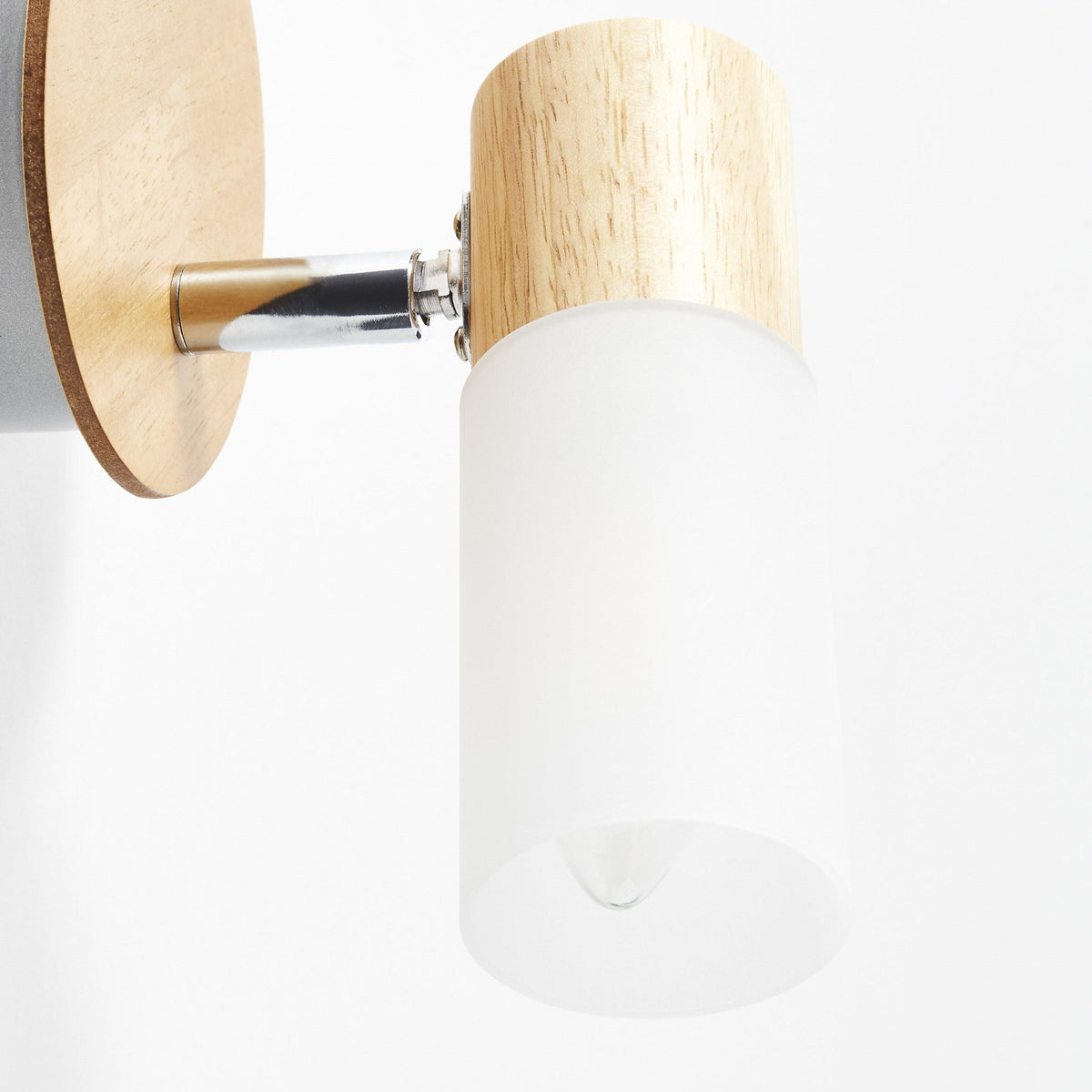 Brilliant 1 Light 3.5W Babsan Wall Spotlight - Wood Light &amp; White | 51410/50 from DID Electrical - guaranteed Irish, guaranteed quality service. (6977595670716)