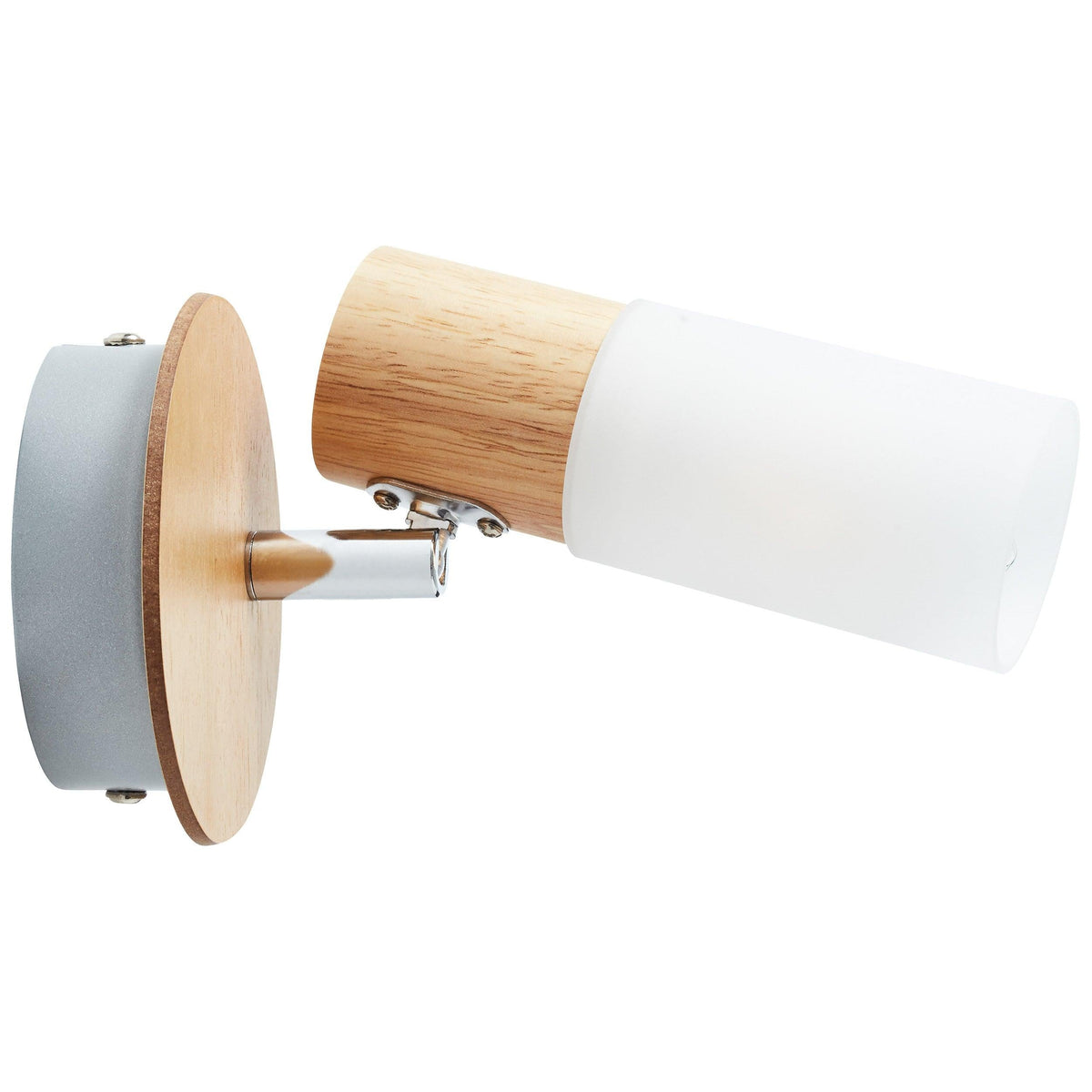 Brilliant 1 Light 3.5W Babsan Wall Spotlight - Wood Light &amp; White | 51410/50 from DID Electrical - guaranteed Irish, guaranteed quality service. (6977595670716)