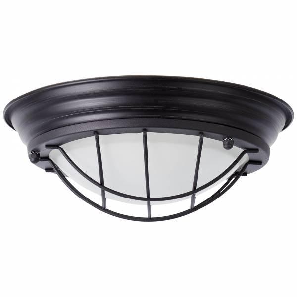 Brilliant 1 Light 30W Typhoon Wall and Ceiling Light - Black | 94491/06 from DID Electrical - guaranteed Irish, guaranteed quality service. (6977608319164)