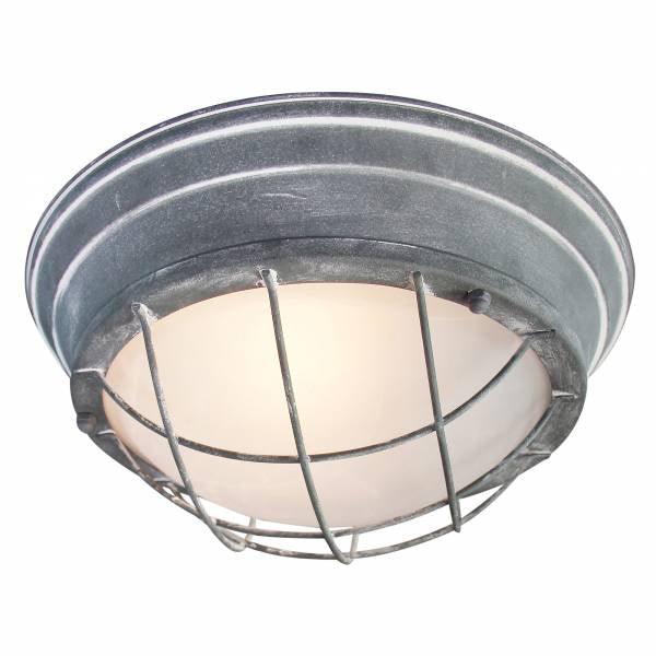 Brilliant 1 Light 30W Typhoon Wall and Ceiling Light - Grey Concrete &amp; White | 94491/70 from DID Electrical - guaranteed Irish, guaranteed quality service. (6977608122556)