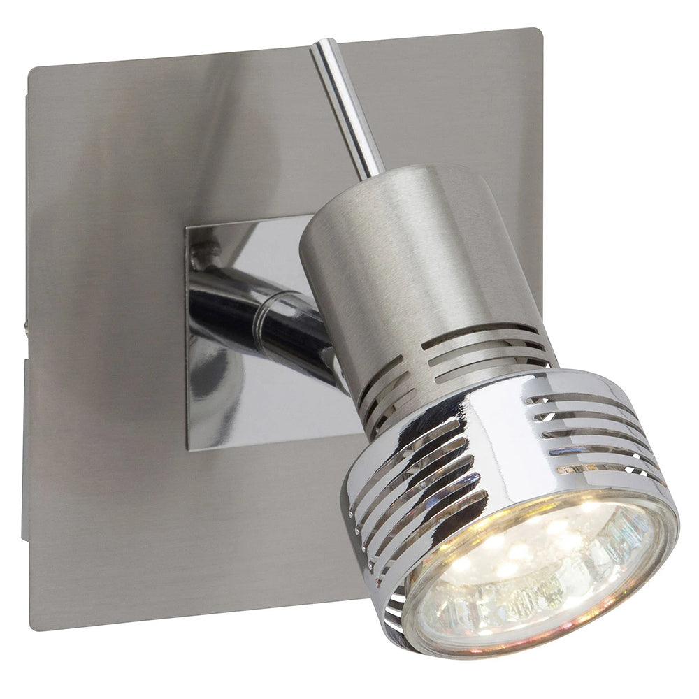 Brilliant 1 Light 3W Kassandra LED Wall Spotlight - Iron &amp; Chrome | G34710/77 from DID Electrical - guaranteed Irish, guaranteed quality service. (6977597014204)