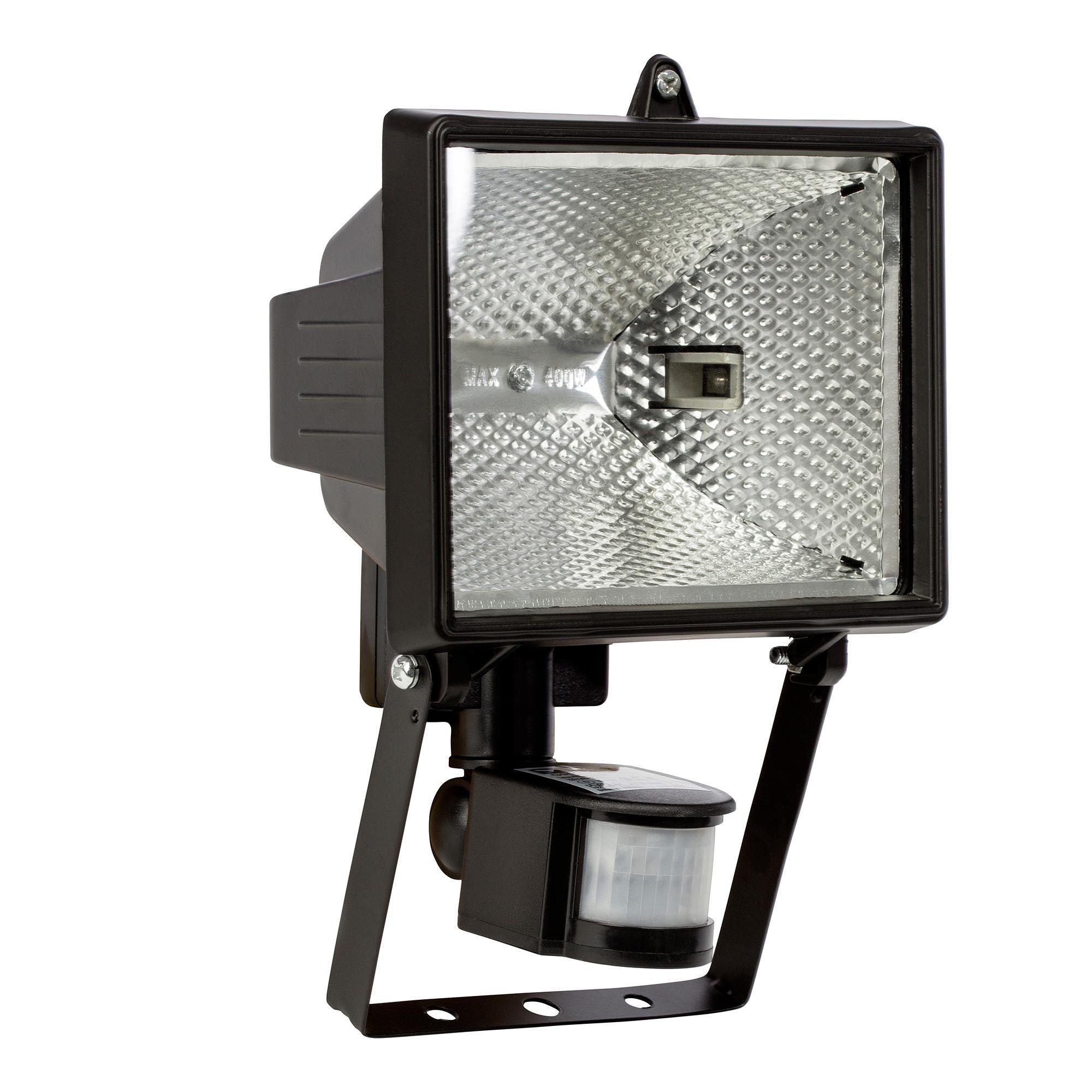 Brilliant 1 Light 400W Tanko Outdoor Wall Floodlight with Motion Detector - Black | 96164/06 from DID Electrical - guaranteed Irish, guaranteed quality service. (6977600389308)