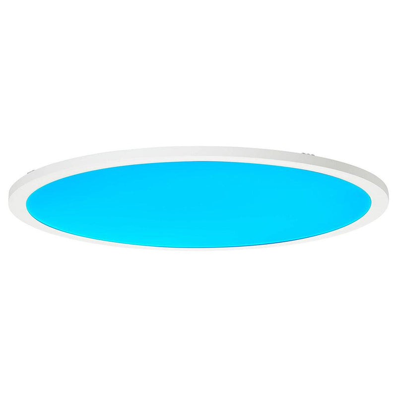 Brilliant 1 Light 40W Abie LED Round Ceiling Panel - White | G97061/05 from DID Electrical - guaranteed Irish, guaranteed quality service. (6977602945212)