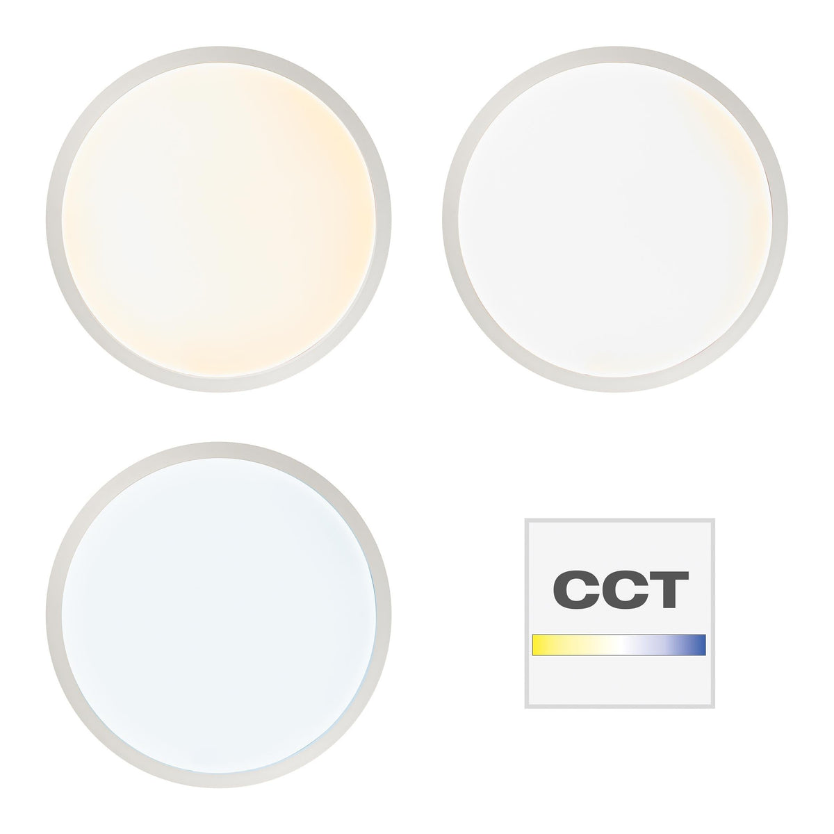 Brilliant 1 Light 40W Abie LED Round Ceiling Panel - White | G97061/05 from DID Electrical - guaranteed Irish, guaranteed quality service. (6977602945212)