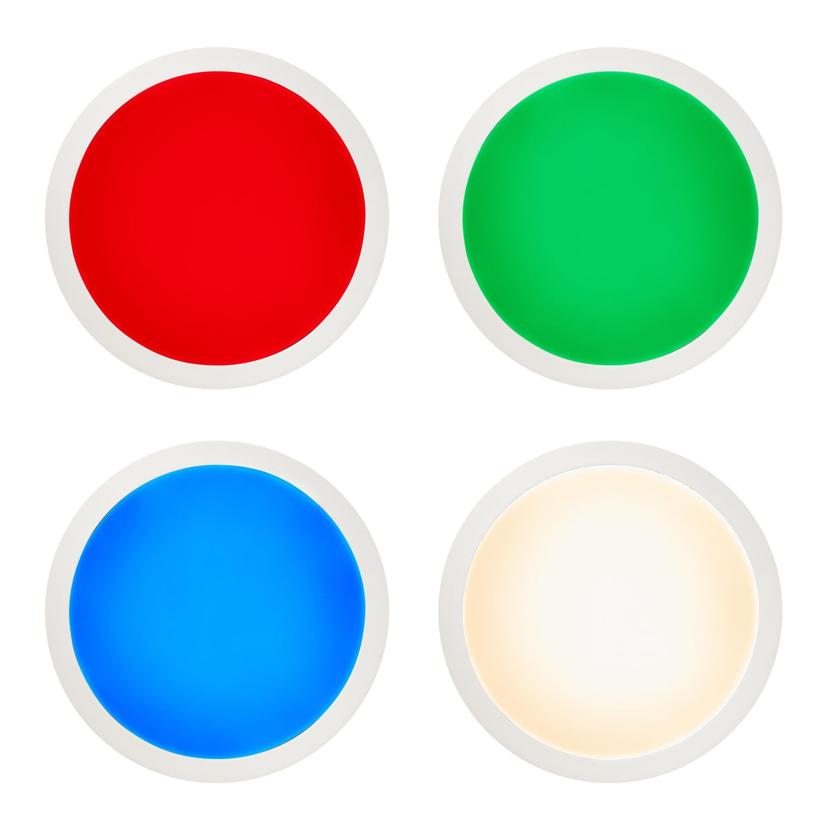 Brilliant 1 Light 40W Abie LED Round Ceiling Panel - White | G97061/05 from DID Electrical - guaranteed Irish, guaranteed quality service. (6977602945212)