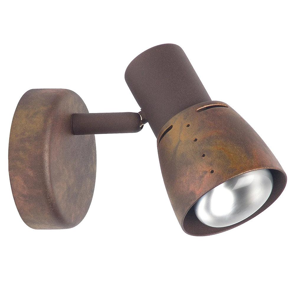 Brilliant 1 Light 40W Lava Wall Spotlight - Old Copper | 39510/56 from DID Electrical - guaranteed Irish, guaranteed quality service. (6977597046972)