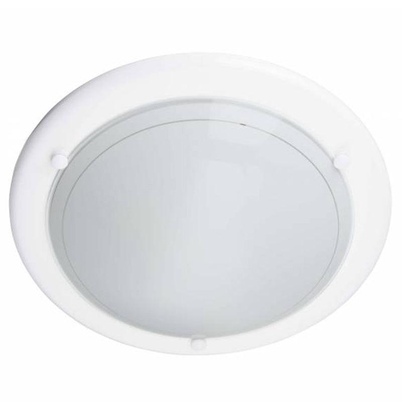 Brilliant 1 Light 40W Miramar Wall & Ceiling Light - White | 90191/05 from DID Electrical - guaranteed Irish, guaranteed quality service. (6977604485308)