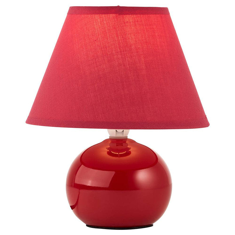 Brilliant 1 Light 40W Primo Table Lamp - Red | A-61047/01 from DID Electrical - guaranteed Irish, guaranteed quality service. (6977619296444)