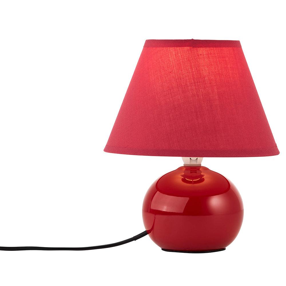 Brilliant 1 Light 40W Primo Table Lamp - Red | A-61047/01 from DID Electrical - guaranteed Irish, guaranteed quality service. (6977619296444)