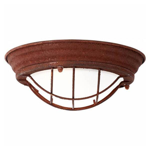 Brilliant 1 Light 40W Typhoon Wall and Ceiling Light - Rust & white | 94491/60 from DID Electrical - guaranteed Irish, guaranteed quality service. (6977607893180)