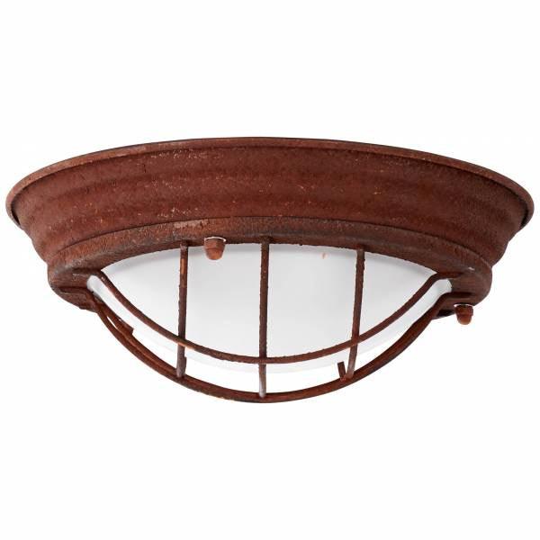 Brilliant 1 Light 40W Typhoon Wall and Ceiling Light - Rust &amp; white | 94491/60 from DID Electrical - guaranteed Irish, guaranteed quality service. (6977607893180)