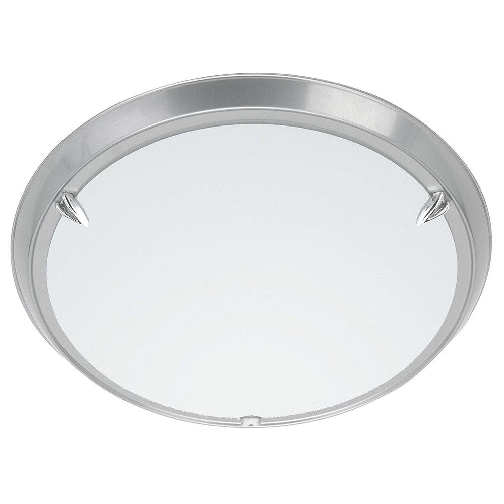 Brilliant 1 Light 60W Livorno Wall and Ceiling Light Titanium &amp; White | 90288/11 from DID Electrical - guaranteed Irish, guaranteed quality service. (6977608220860)