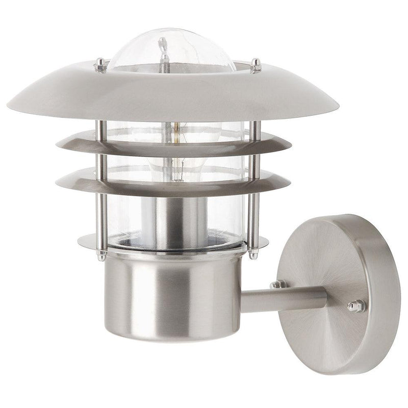 Brilliant 1 Light 60W Terrence Outdoor Vertical Wall Light - Stainless Steel | 45781/82 from DID Electrical - guaranteed Irish, guaranteed quality service. (6977606746300)