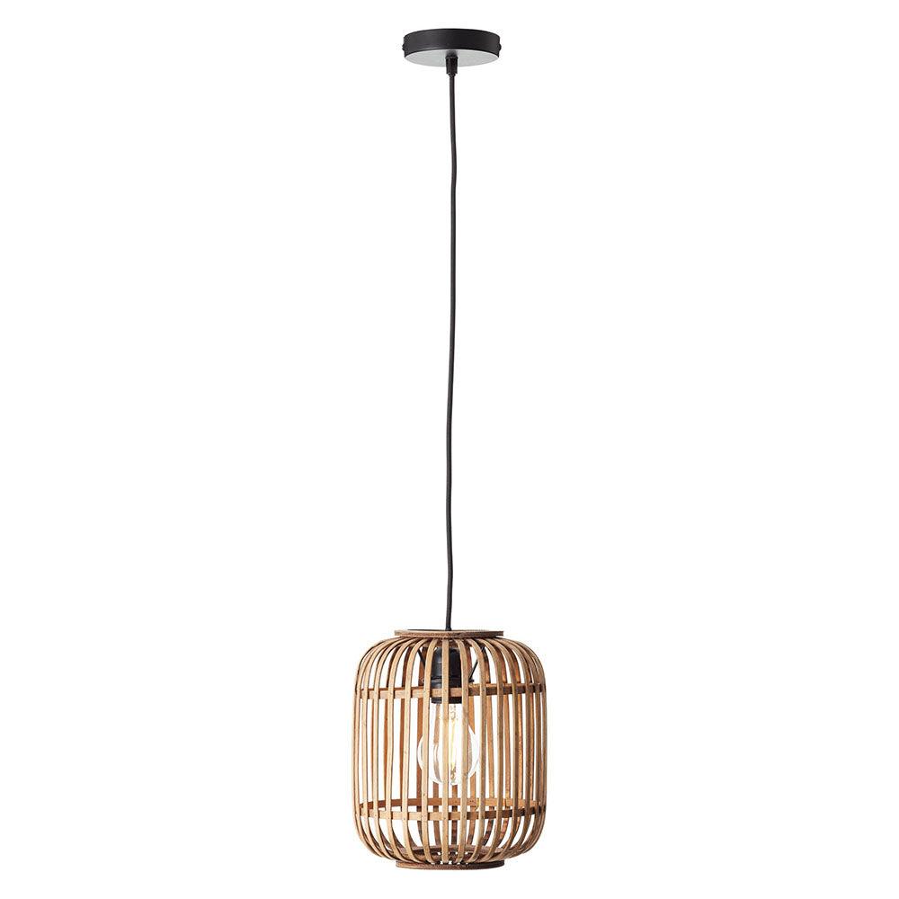 Brilliant 1 Light 60W Woodrow Pendant Light - Brown | 93777/20 from DID Electrical - guaranteed Irish, guaranteed quality service. (6977607958716)