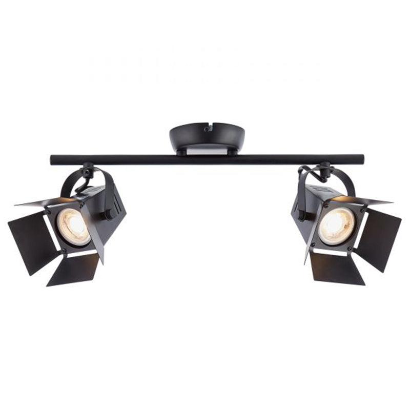 Brilliant 2 Light 10W Movie LED Spotlight - Matt Black | G08913/76 from DID Electrical - guaranteed Irish, guaranteed quality service. (6977605894332)