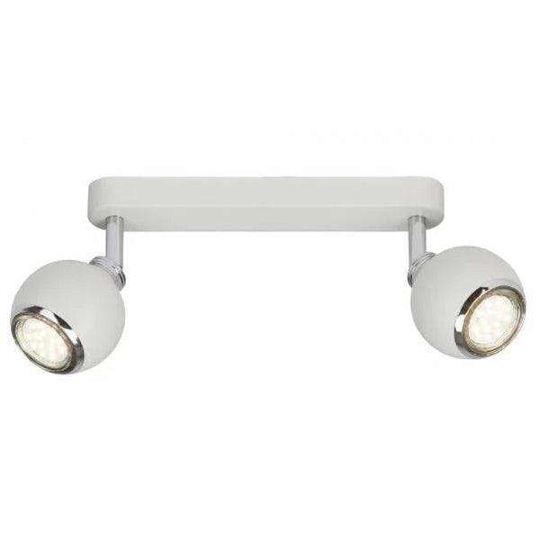 Brilliant 2 Light 6W Ina LED Spotlight - White &amp; Chrome | G77729/05 from DID Electrical - guaranteed Irish, guaranteed quality service. (6977595867324)