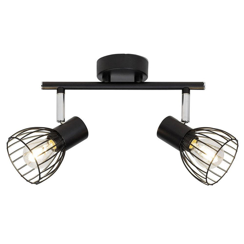 Brilliant 2 Light 80W Blacky Spot Tube - Black | 62113/06 from DID Electrical - guaranteed Irish, guaranteed quality service. (6977596522684)