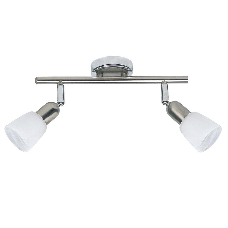 Brilliant 2 Light 80W Sofia Spotlight - Chrome & White | 55313/77 from DID Electrical - guaranteed Irish, guaranteed quality service. (6977598521532)