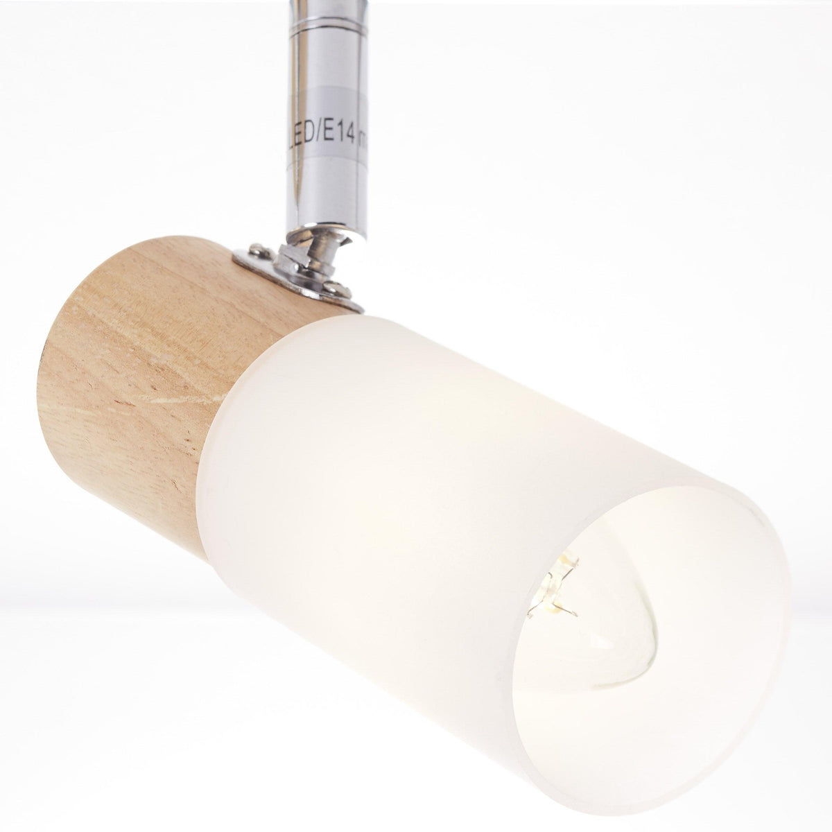 Brilliant 3 Light 10.5W Babsan Round Spotlight - Wood Light &amp; White | 51434/50 from DID Electrical - guaranteed Irish, guaranteed quality service. (6977595605180)