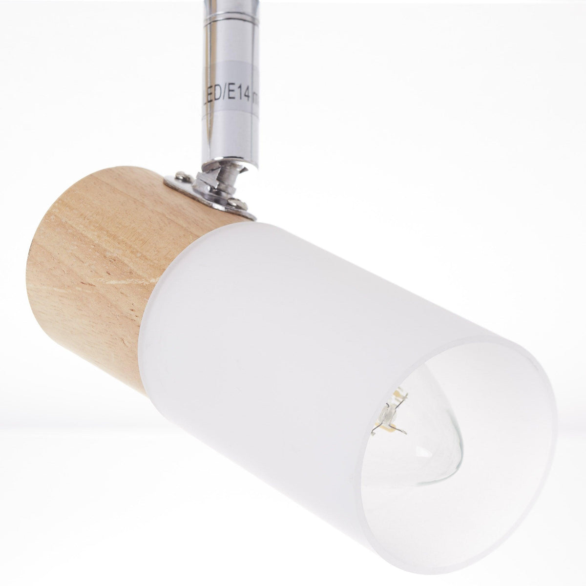Brilliant 3 Light 10.5W Babsan Round Spotlight - Wood Light &amp; White | 51434/50 from DID Electrical - guaranteed Irish, guaranteed quality service. (6977595605180)