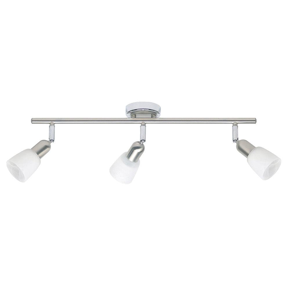 Brilliant 3 Light 120W Sofia Spot Pipe - Chrome &amp; White | 55316/77 from DID Electrical - guaranteed Irish, guaranteed quality service. (6977597997244)
