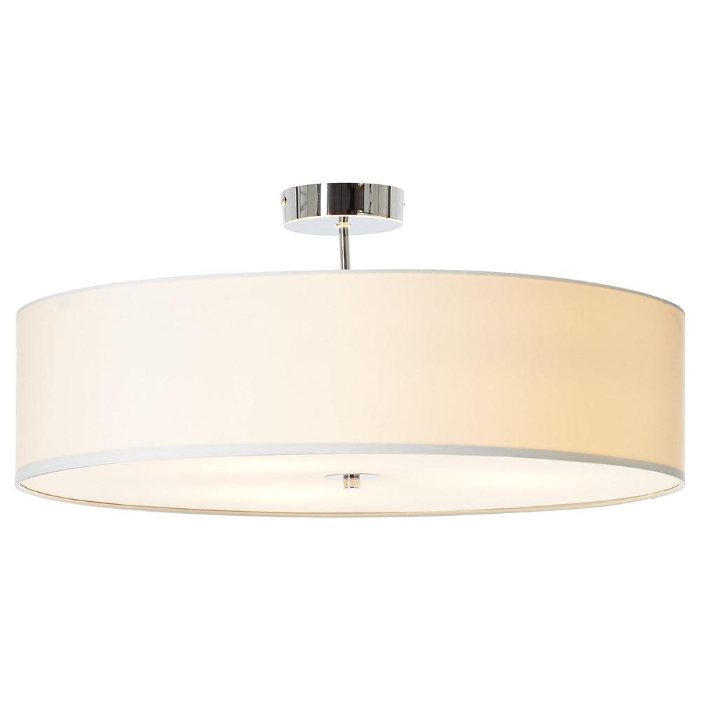 Brilliant 3 Light 180W Andria Ceiling Light - White &amp; Chrome | 93522/05 from DID Electrical - guaranteed Irish, guaranteed quality service. (6977604092092)
