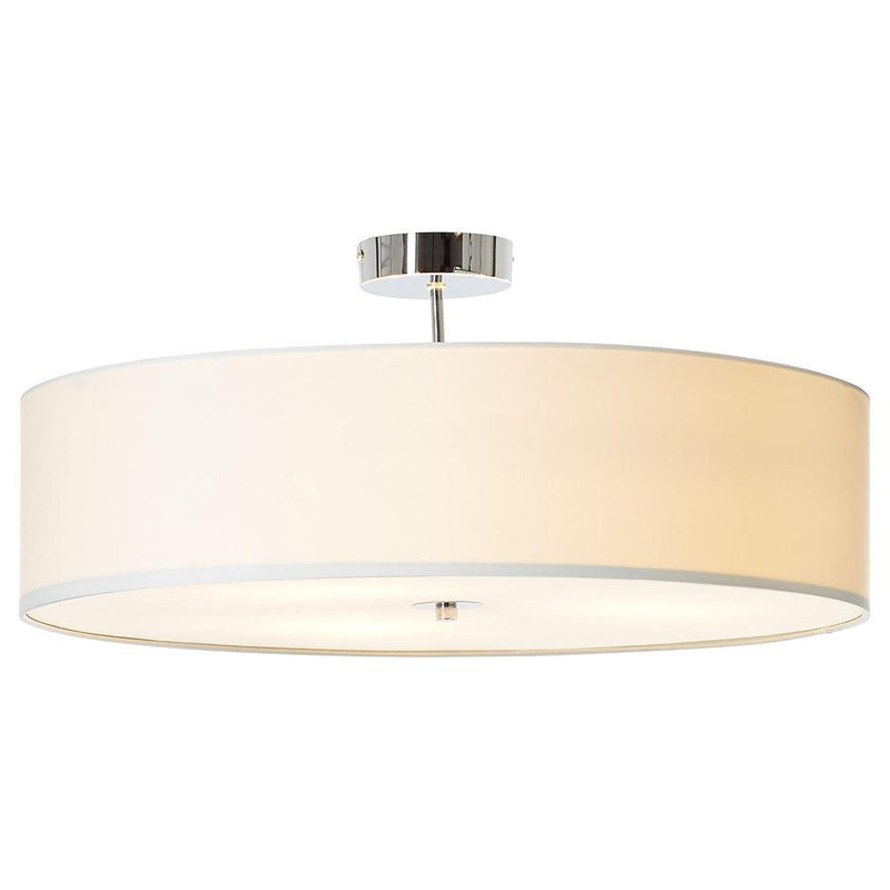 Brilliant 3 Light 180W Andria Ceiling Light - White & Chrome | 93522/05 from DID Electrical - guaranteed Irish, guaranteed quality service. (6977604092092)