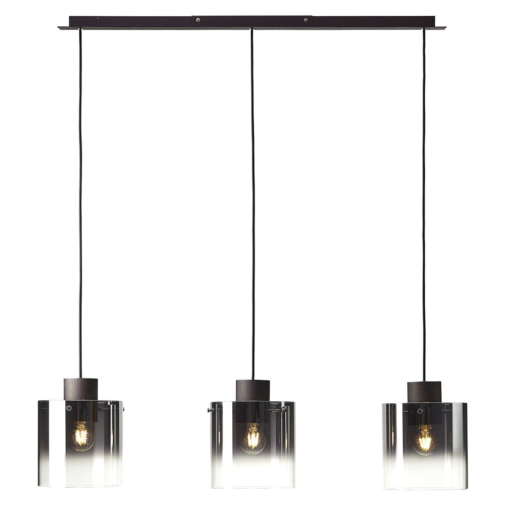 Brilliant 3 Light 180W Beth Pendant Light Coffee &amp; Smoke Glass | 75573/20 from DID Electrical - guaranteed Irish, guaranteed quality service. (6977611104444)