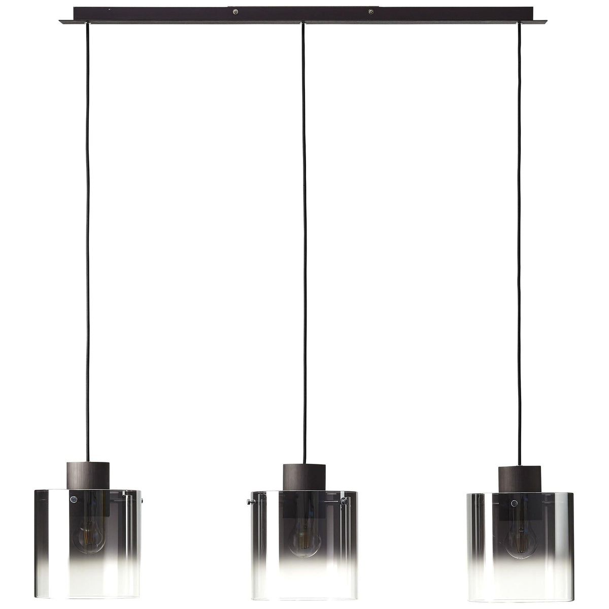 Brilliant 3 Light 180W Beth Pendant Light Coffee &amp; Smoke Glass | 75573/20 from DID Electrical - guaranteed Irish, guaranteed quality service. (6977611104444)