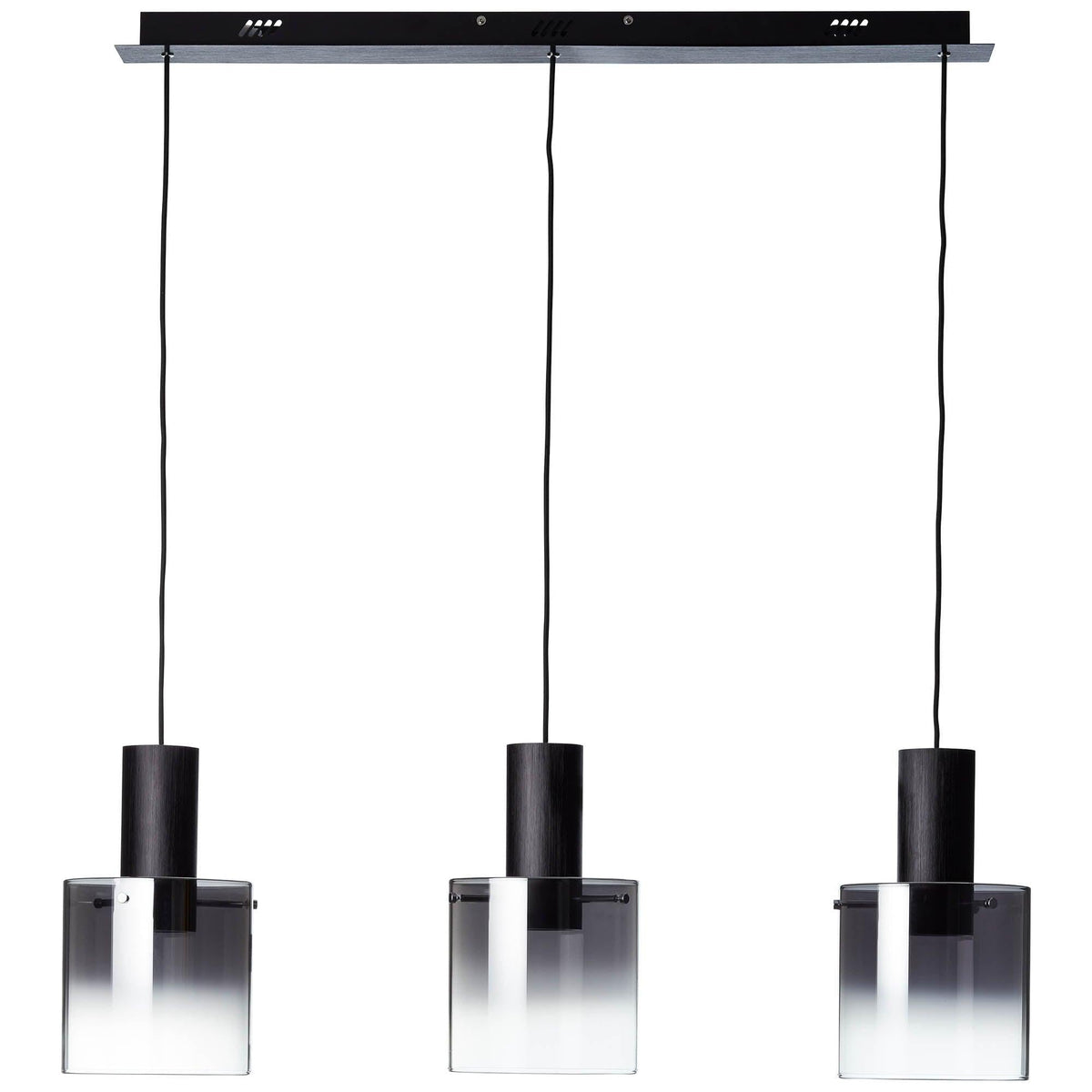 Brilliant 3 Light 30W Beth LED Pendant Light Black &amp; Smoked Glass | G75573/93 from DID Electrical - guaranteed Irish, guaranteed quality service. (6977611628732)