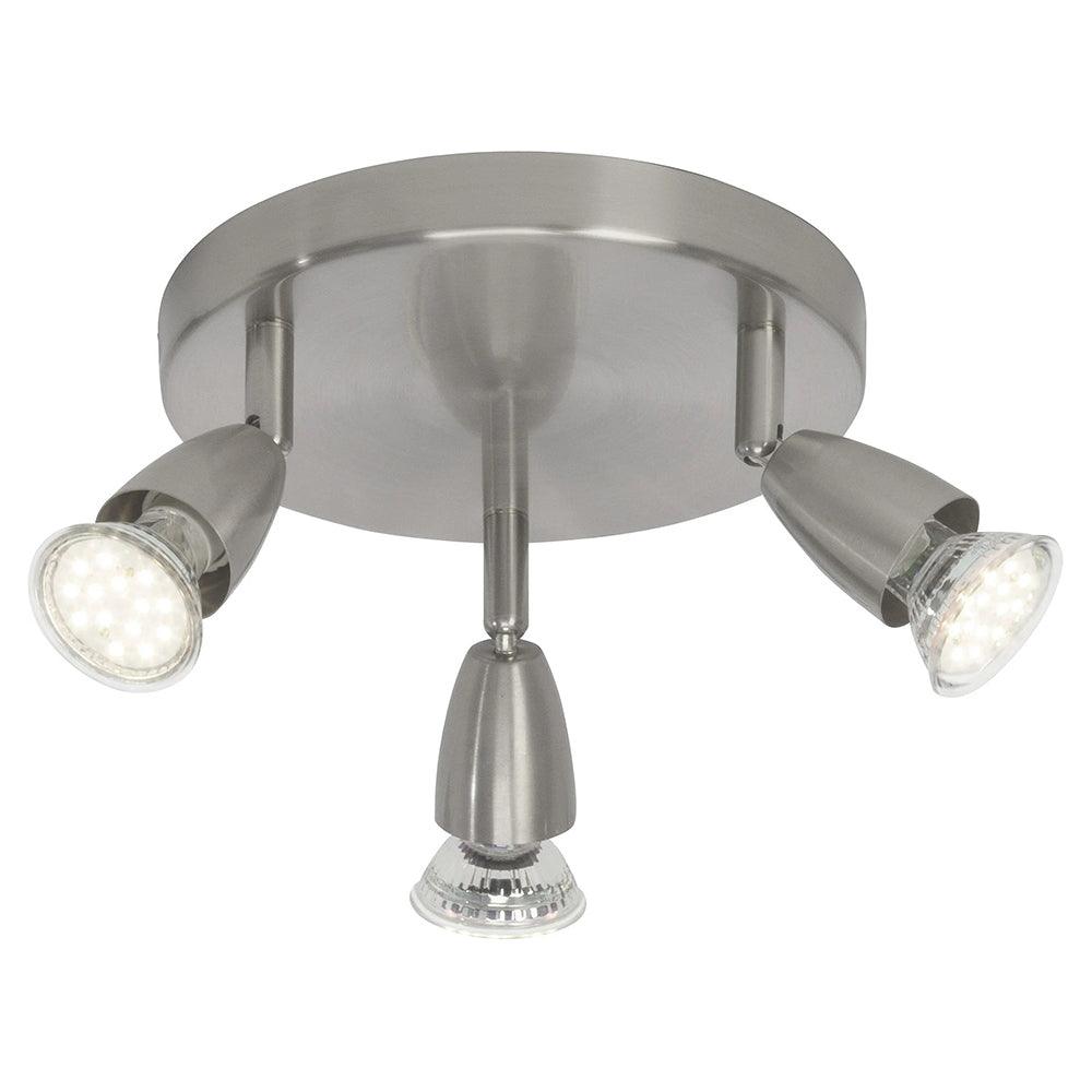 Brilliant 3 Light 9W Amalfi LED Round Spotlight - Iron | G21534/13 from DID Electrical - guaranteed Irish, guaranteed quality service. (6977594097852)