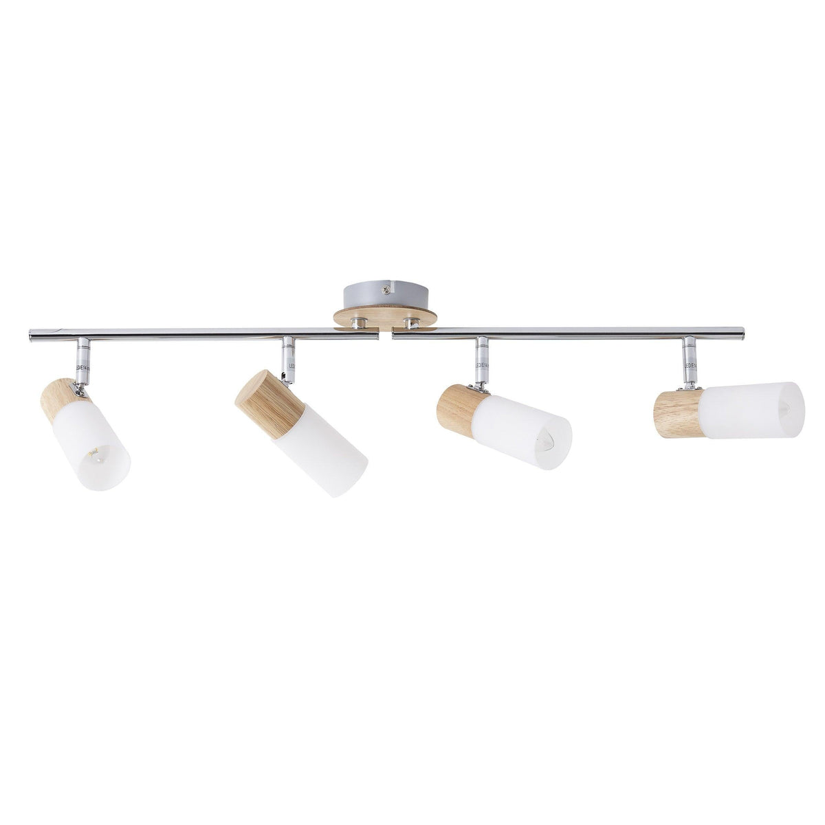 Brilliant 4 Light 14W Babsan Spotlight - Wood Light &amp; White | 51432/50 from DID Electrical - guaranteed Irish, guaranteed quality service. (6977595048124)