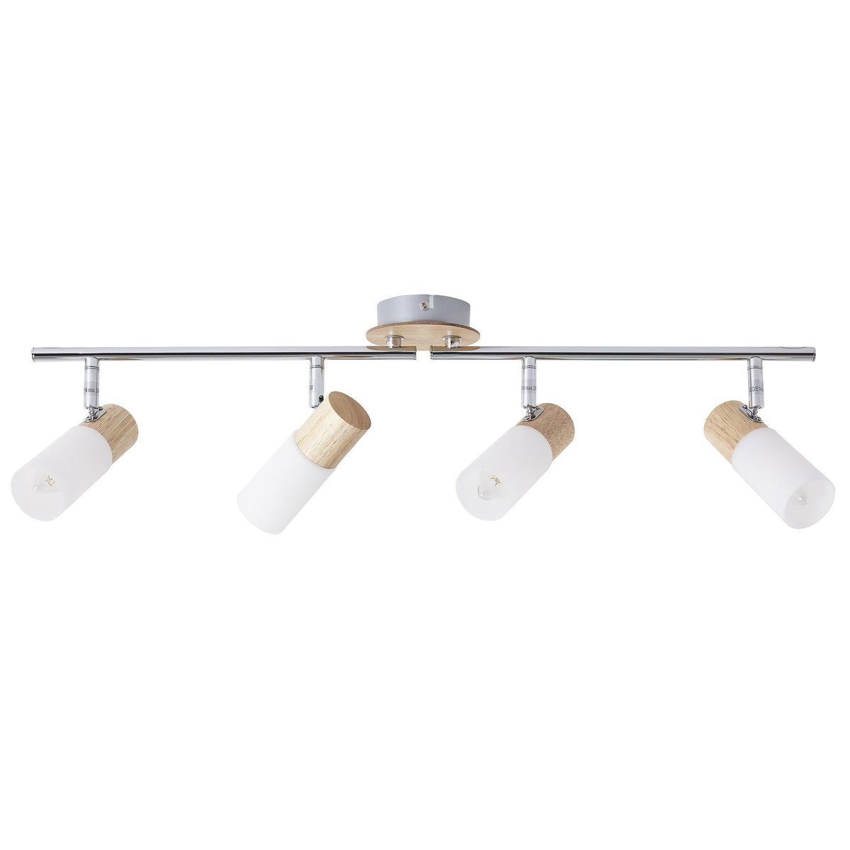 Brilliant 4 Light 14W Babsan Spotlight - Wood Light &amp; White | 51432/50 from DID Electrical - guaranteed Irish, guaranteed quality service. (6977595048124)