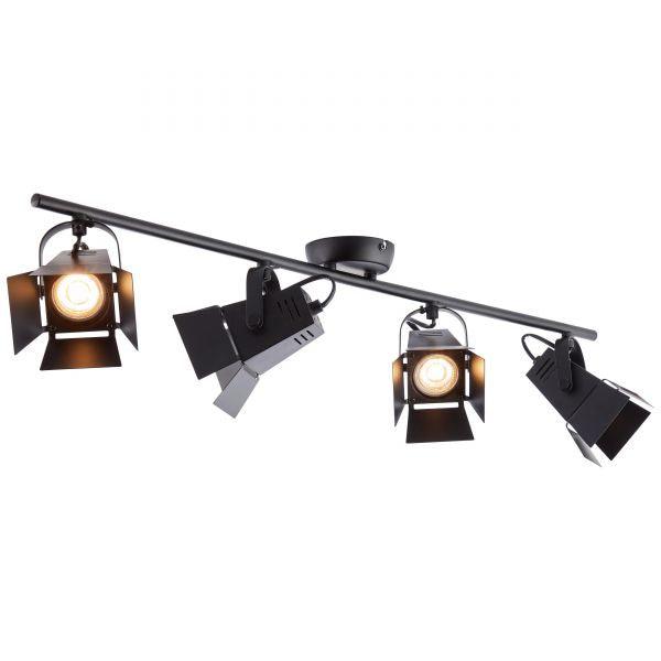 Brilliant 4 Light 20W Movie LED Spotlight - Black Matt | G08931/76 from DID Electrical - guaranteed Irish, guaranteed quality service. (6977605664956)