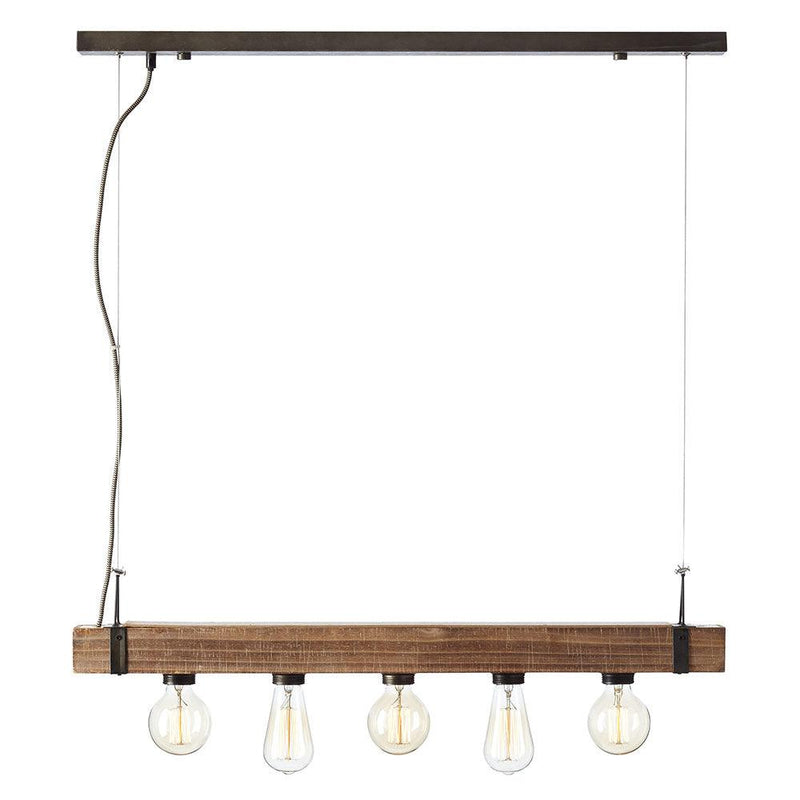 Brilliant 5 Light 150W Woodhill Pendant Light - Antique & Black | 93725/76 from DID Electrical - guaranteed Irish, guaranteed quality service. (6977607860412)