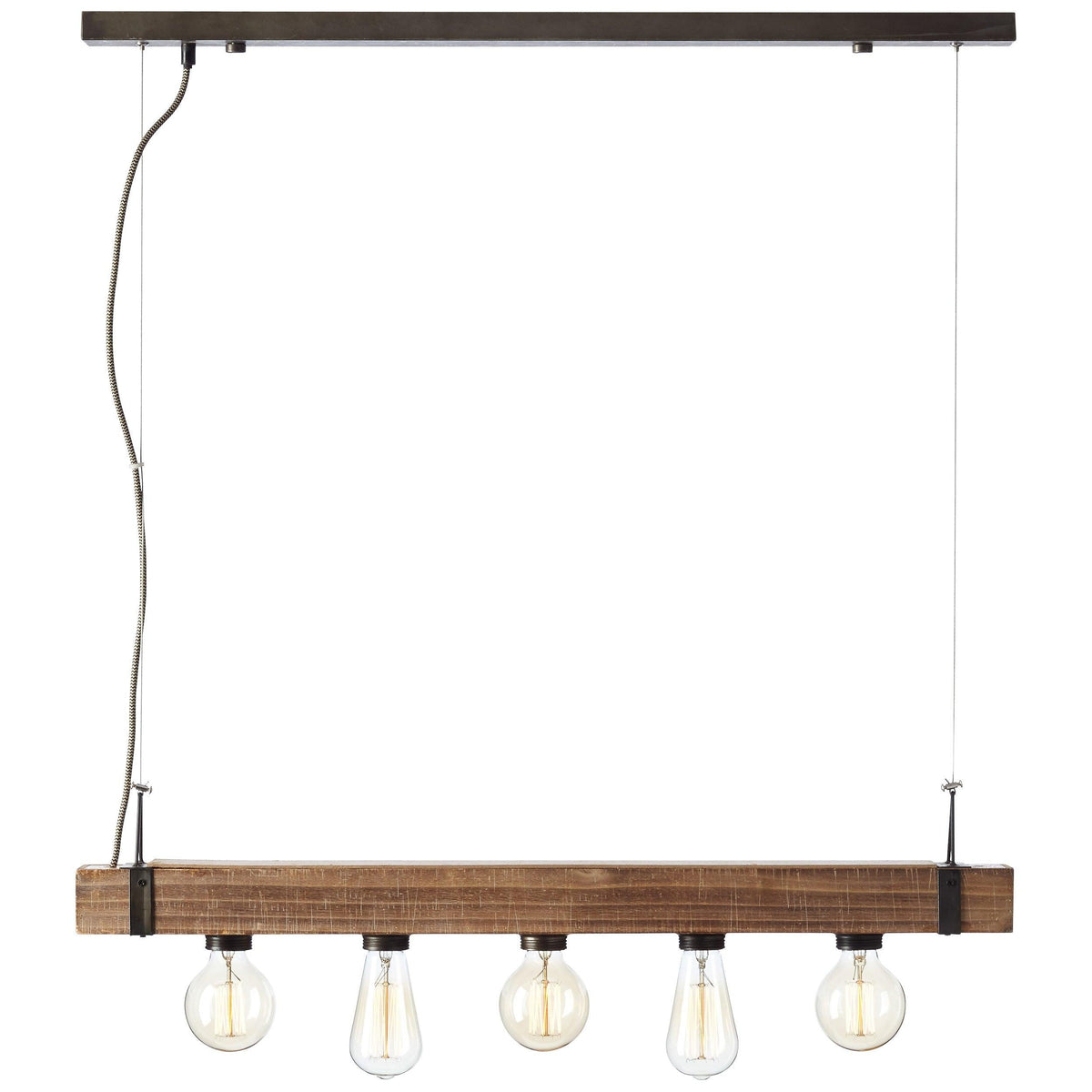 Brilliant 5 Light 150W Woodhill Pendant Light - Antique &amp; Black | 93725/76 from DID Electrical - guaranteed Irish, guaranteed quality service. (6977607860412)