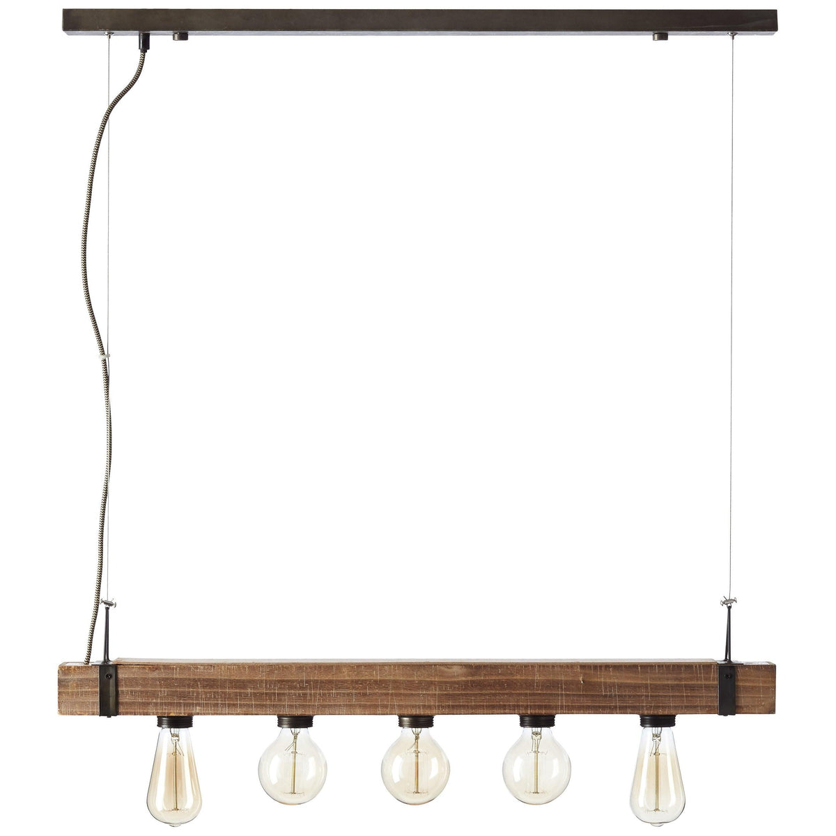 Brilliant 5 Light 150W Woodhill Pendant Light - Antique &amp; Black | 93725/76 from DID Electrical - guaranteed Irish, guaranteed quality service. (6977607860412)