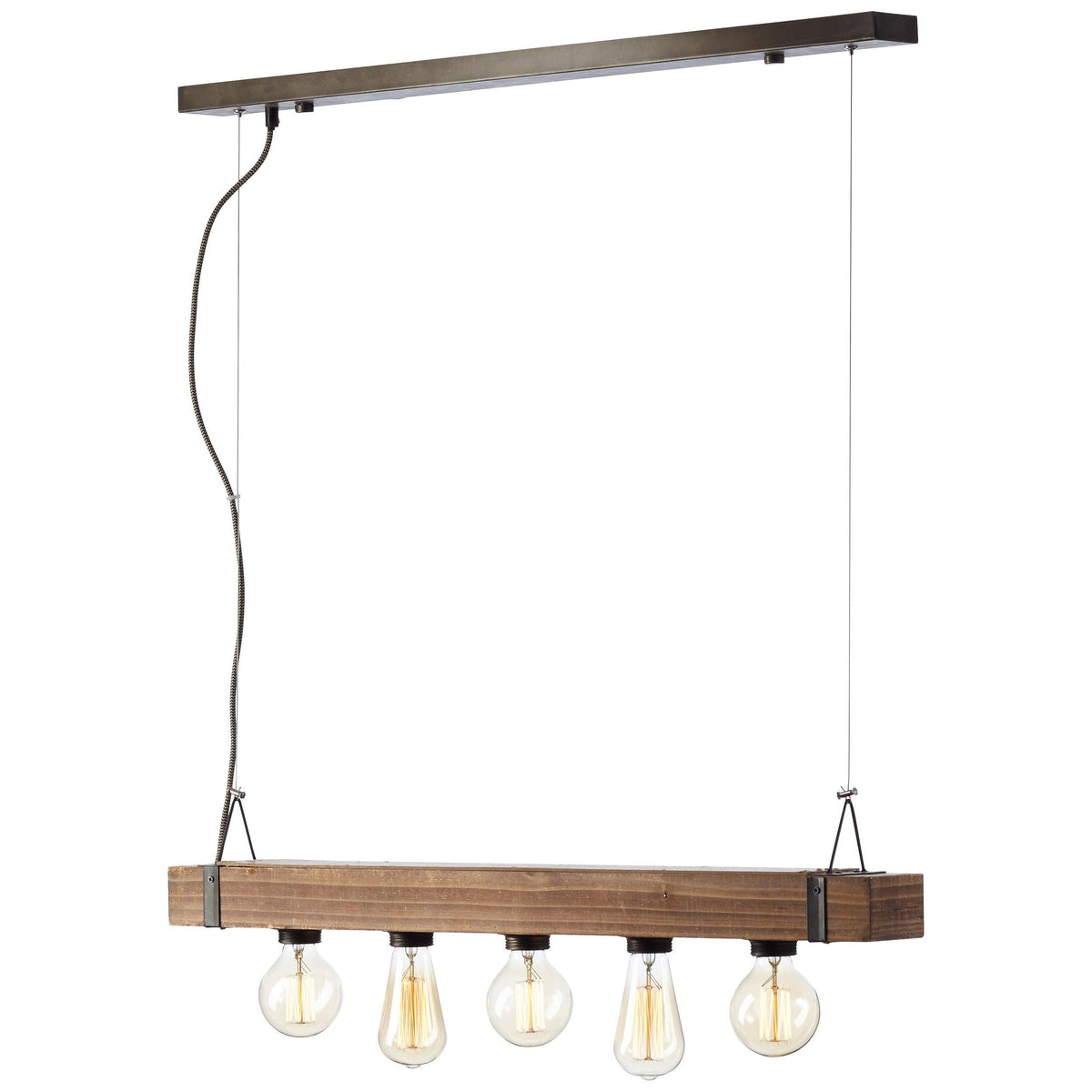 Brilliant 5 Light 150W Woodhill Pendant Light - Antique &amp; Black | 93725/76 from DID Electrical - guaranteed Irish, guaranteed quality service. (6977607860412)