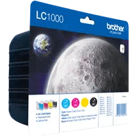 Brother LC1000VALBP High Yield Ink Cartridge - Pack of 4 | SBRO0454 (7529484615868)