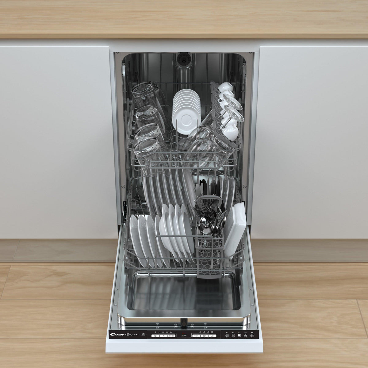 Candy 45cm Fully Integrated Slimline Dishwasher - Black | CDI 2L952-80/E (7212234309820)