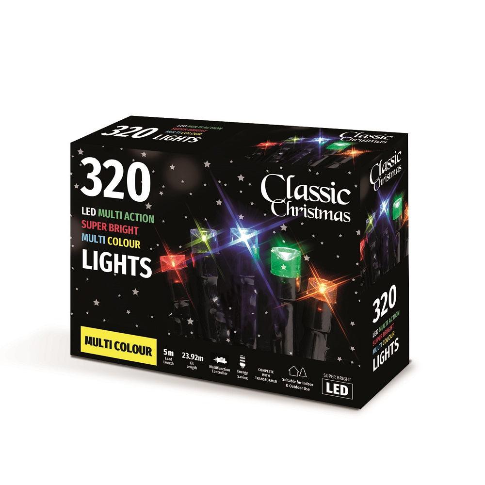 Classic Christmas 320L Super Bright LED Lights - Multicolour | CCC765572 (7244036341948)