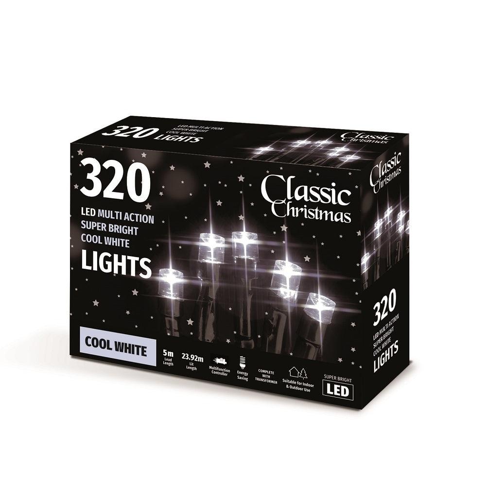 Clearance Classic Christmas 320L Super Bright LED Lights - White | CCC765565 (7244036309180)