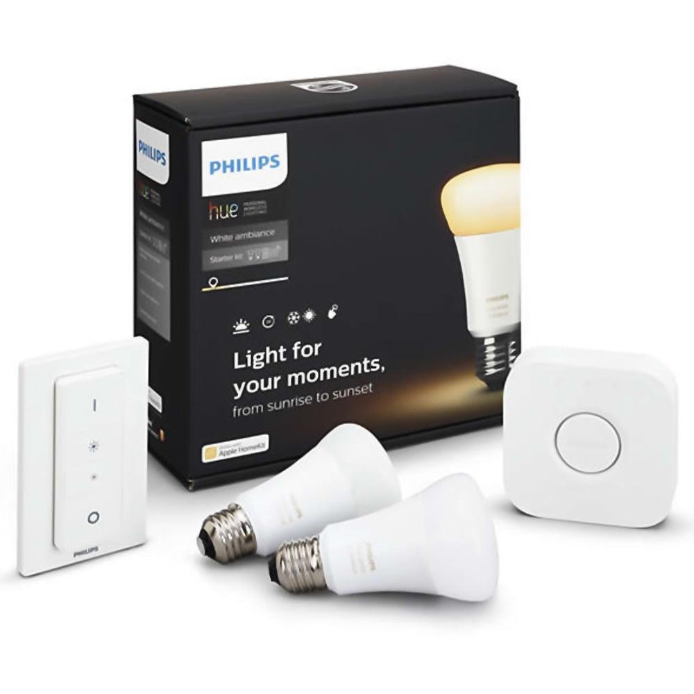 Clearance/Ex-Display Philips Hue White Ambiance Lighting Starter Kit E27 - White | 929001200102 from DID Electrical - guaranteed Irish, guaranteed quality service. (6977399521468)