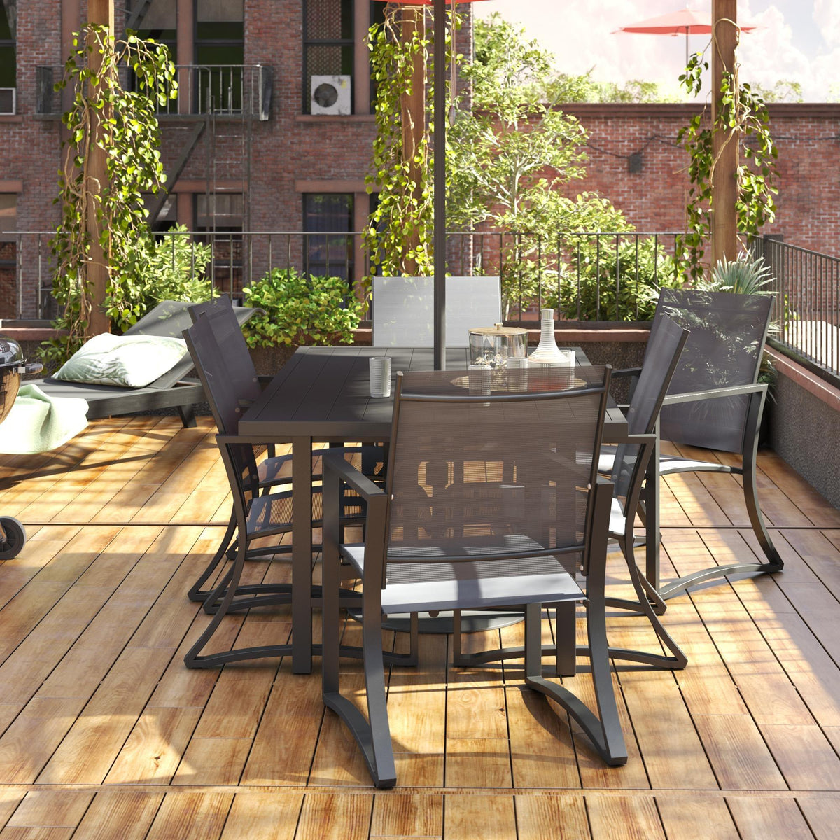 Cosco Capitol Hill Set of 6 Outdoor Dining Chairs - Light Grey | 88681LGCEUK from DID Electrical - guaranteed Irish, guaranteed quality service. (6977708687548)