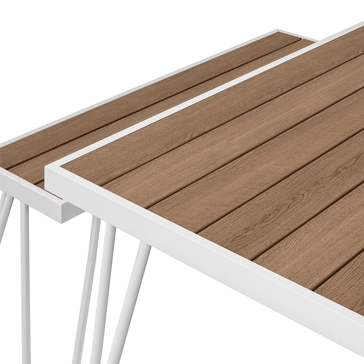 Cosco Novogratz Paulette 5&#39; Table and Bench Set - White | 88192WNOEUK (7543675388092)