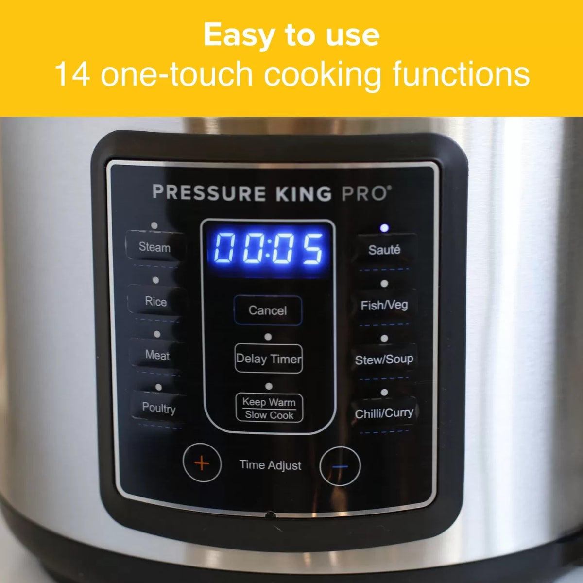 Pressure King Pro 4.8L 14-in-1 Pressure Cooker - Stainless Steel | 01731 (7594095050940)