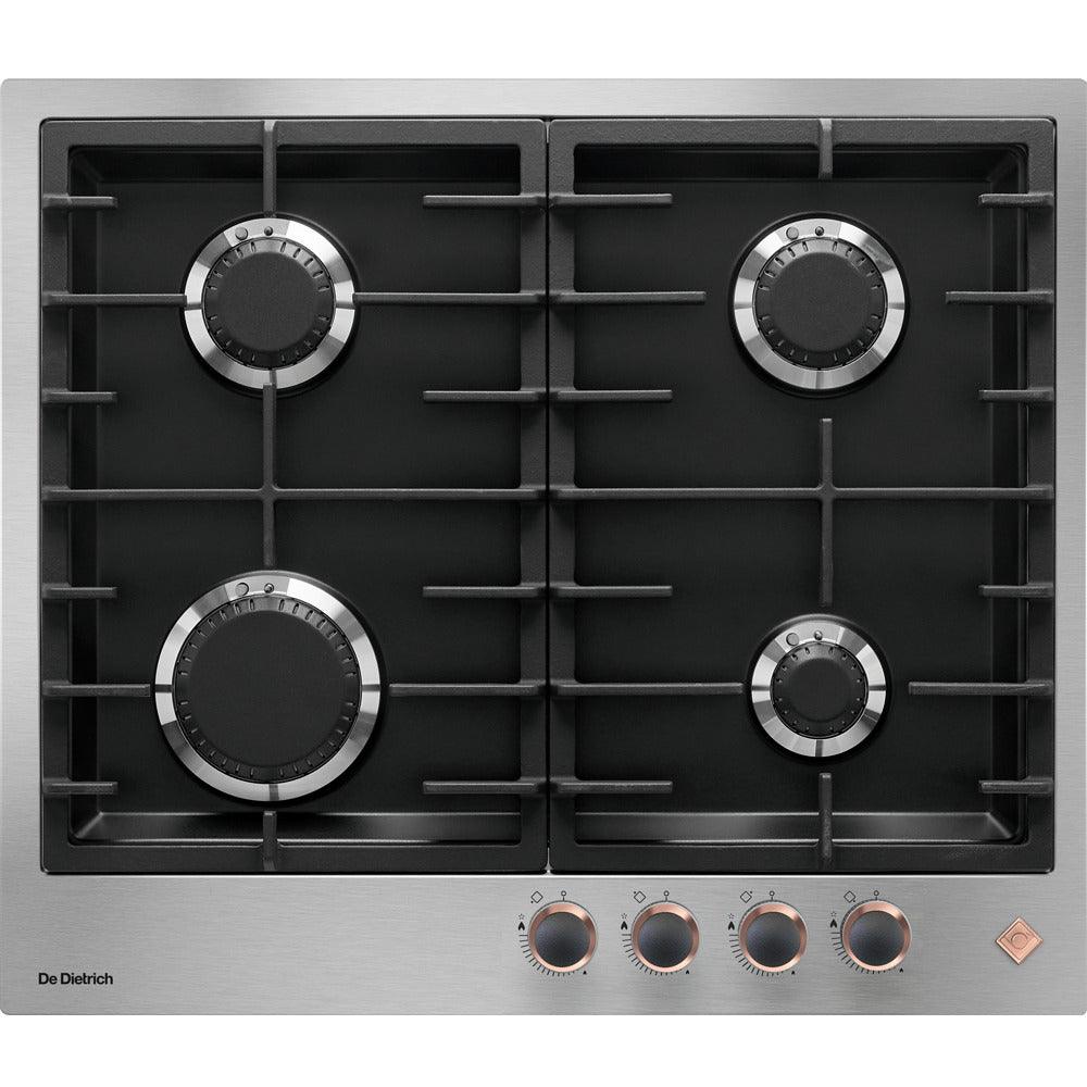 De Dietrich 60cm 4 Burner Integrated Gas Hob - Platinum | DPE7620XF (7498172596412)