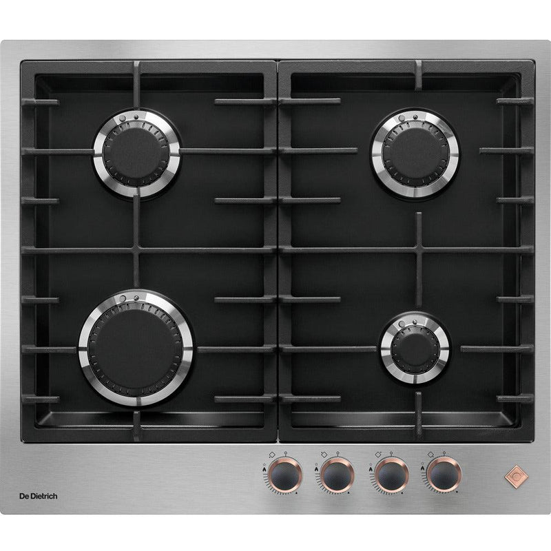 De Dietrich 60cm 4 Burner Integrated Gas Hob - Platinum | DPE7620XF (7498172596412)